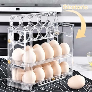 Foto 3 | Foto 3 | Organizador De Cocina Soporte Para Huevos De Almacenamiento Eo Safe Imports Esi-20620 Transparente