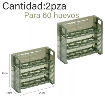 Foto 3 | Foto 3 | Organizador De Huevos Xtellar Con Capacidad De Almacenamiento De 60 Huevos Para Un Hogar Moderno  2pz