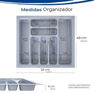 Foto 4 | Foto 4 | Organizador para Cubiertos Gravita Gris