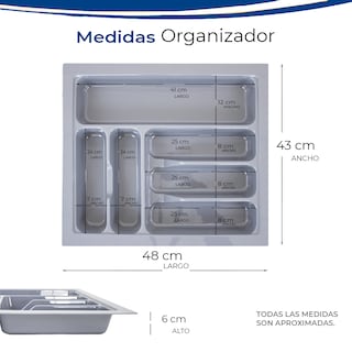 Foto 4 | Foto 4 | Organizador para Cubiertos Gravita Gris
