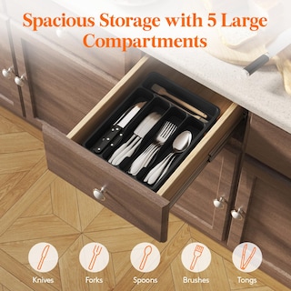 Foto 4 | Foto 4 | Bandeja Organizadora De Cajones Lifewit Silverware, 5 Compartimentos - Venta Internacional.