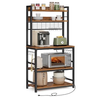 Foto 1 | Foto 1 | Estante Hutch Bakers Vasagle Con Toma De Corriente, 14 Ganchos, Rústico - Venta Internacional.