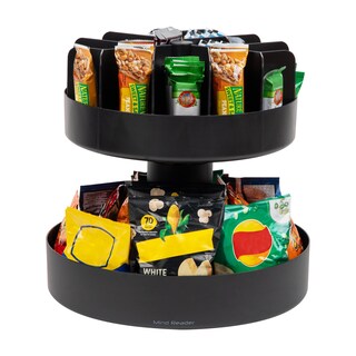 Foto 1 | Foto 1 | Organizador Tipo Carrusel Para Aperitivos Mind Reader, 2 Niveles, Negro - Venta Internacional.
