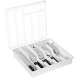 Organizador De Cubiertos Lifewit Con 6 Compartimentos, Color Blanco - Venta Internacional.