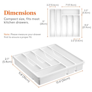 Foto 4 | Foto 4 | Organizador De Cubiertos Lifewit Con 6 Compartimentos, Color Blanco - Venta Internacional.