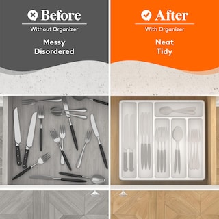 Foto 7 | Foto 7 | Organizador De Cubiertos Lifewit Con 6 Compartimentos, Color Blanco - Venta Internacional.