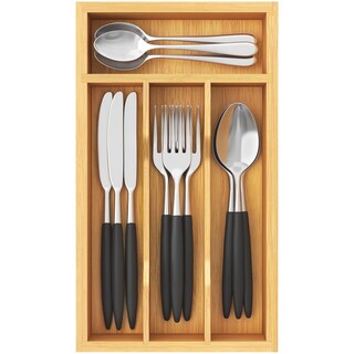 Foto 1 | Foto 1 | Organizador De Cajones Lifewit Silverware, 4 Ranuras, Madera De Bambú - Venta Internacional.