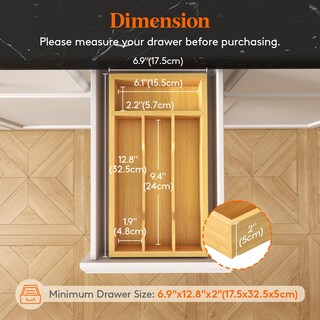 Foto 3 | Foto 3 | Organizador De Cajones Lifewit Silverware, 4 Ranuras, Madera De Bambú - Venta Internacional.