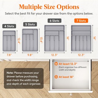 Foto 2 | Foto 2 | Organizador De Cubiertos Lifewit, Bandeja Para Cubiertos, 7 Compartimentos - Venta Internacional.