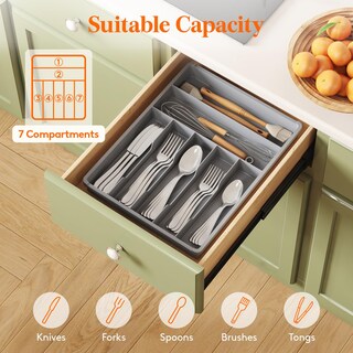 Foto 4 | Foto 4 | Organizador De Cubiertos Lifewit, Bandeja Para Cubiertos, 7 Compartimentos - Venta Internacional.