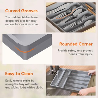 Foto 7 | Foto 7 | Organizador De Cubiertos Lifewit, Bandeja Para Cubiertos, 7 Compartimentos - Venta Internacional.