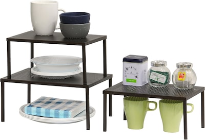 Foto 2 | Foto 2 | Organizador De Estantes Sencillos Para El Hogar  Expandible  Metal Bronce - Venta Internacional.