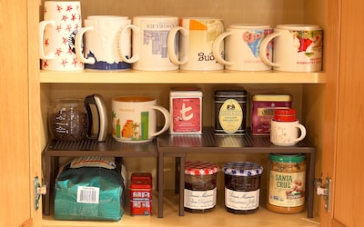 Foto 4 | Foto 4 | Organizador De Estantes Sencillos Para El Hogar  Expandible  Metal Bronce - Venta Internacional.