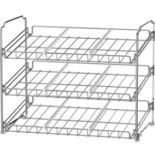 Foto 7 | Foto 7 | Organizador Para Guardar Latas Artículos Sencillos Para El Hogar 3 Niveles Cromado 36 Latas - Venta Internacional.