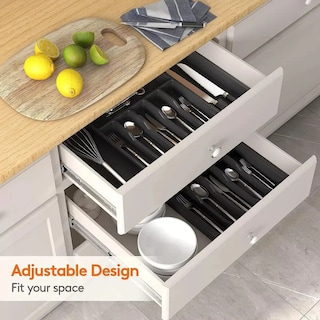 Foto 2 | Foto 2 | Organizador De Bandeja Extensible Para Cajones De Cocina 8 Compartimentos Eo Safe Imports Esi-20625 Negro