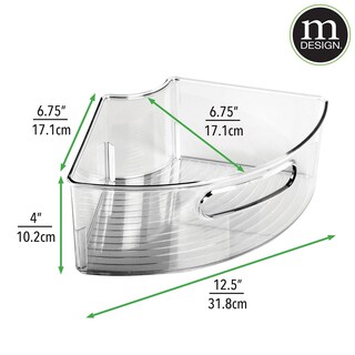 Foto 2 | Foto 2 | Papelera De Almacenamiento Mdesign Lazy Susan Plastic Ligne Paquete De 2 Color Gris Ahumado - Venta Internacional.