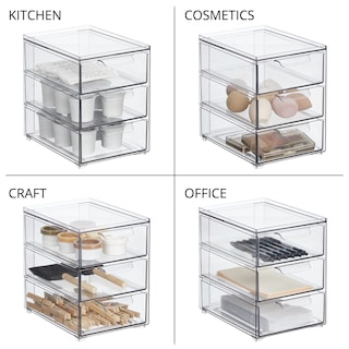 Foto 6 | Foto 6 | Organizador De Almacenamiento Mdesign De Plástico Con 3 Cajones Colección Lumiere - Venta Internacional.