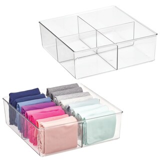 Foto 1 | Foto 1 | Organizador De Contenedores De Almacenamiento Con 4 Compartimentos Diseño Mdesign Transparente - Venta Internacional.