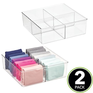 Foto 2 | Foto 2 | Organizador De Contenedores De Almacenamiento Con 4 Compartimentos Diseño Mdesign Transparente - Venta Internacional.