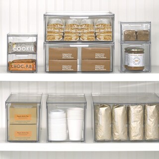 Foto 3 | Foto 3 | Papelera De Almacenamiento Mdesign Lumiere Con Cajón Extraíble Paquete De 4 Transparente - Venta Internacional.