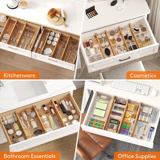 Foto 7 | Foto 7 | Separadores De Cajones Lifewit Bamboo  Paquete De 5  16 A 22 Cm  Para Ropa - Venta Internacional.