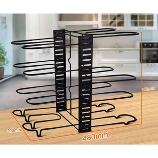 Foto 3 | Foto 3 | Estante Organizador Negro Ajustable para Ollas y Sartenes
