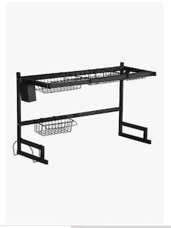 Foto 4 | Foto 4 | Escurridor De Trastes Platos Fregadero Organizador Cocina Color Negro