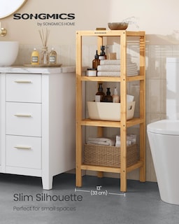 Foto 2 | Foto 2 | Estante de Baño de Bambú Songmics de 4 Niveles - Venta Internacional