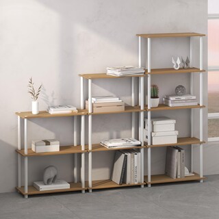 Foto 7 | Foto 7 | Estante Expositor Furinno Turn-n-tube De 4 Niveles, Haya Y Blanco - Venta Internacional.