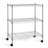 Shelving Simple Deluxe Heavy Duty Con 3 Estantes Y Ruedas Cromadas - Venta Internacional.