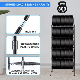 Foto 4 | Foto 4 | Estanterías De Almacenamiento Simple Deluxe De 5 Niveles, Negras - Venta Internacional.