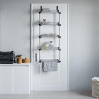 Foto 2 | Foto 2 | Organizador Para Colocar Sobre La Puerta Vidaxl Con 5 Estantes De Aluminio - Venta Internacional.