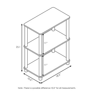 Foto 5 | Foto 5 | Estante De Almacenamiento Furinno Turn-n-tube Sin Herramientas  3 Niveles  Estrecho - Venta Internacional.