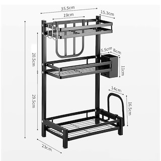 Foto 7 | Foto 7 | Organizador Brandtrendy Rack 3 Niveles color Negro