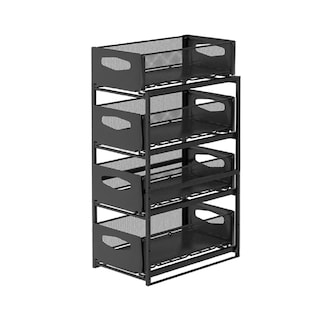 Foto 1 | Foto 1 | Estante Metálica Ajustable Almacenamiento 4 Niveles de Cocina Negro