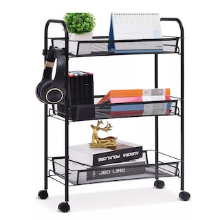 Foto 4 | Foto 4 | Carrito Organizador Multiusos de Metal de 3 Niveles Negro