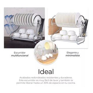 Foto 3 | Foto 3 | Escurridor de Cubiertos de Cocina Trastes Cromado Eo Safe Imports Esi-18119 Plateado