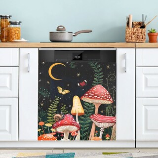 Foto 2 | Foto 2 | Funda Magnética Para Lavavajillas Naanle Moon Mushroom, 58 X 66 Cm - Venta Internacional.