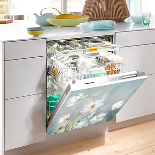 Foto 5 | Foto 5 | Funda Magnética Para Lavavajillas Naanle Blooming White Flowers 23x26 - Venta Internacional.