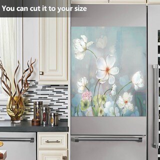 Foto 6 | Foto 6 | Funda Magnética Para Lavavajillas Naanle Blooming White Flowers 23x26 - Venta Internacional.