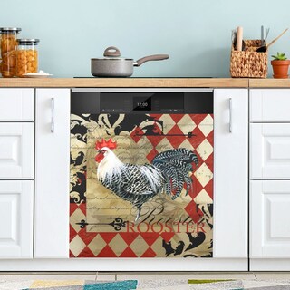 Foto 2 | Foto 2 | Funda Magnética Para Lavavajillas Naanle Plaid Vintage Rooster 23x26 - Venta Internacional.
