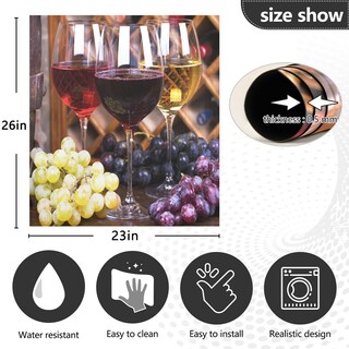 Foto 4 | Foto 4 | Funda Magnética Para Lavavajillas Naanle, Diseño De Vino Con Uvas - Venta Internacional.