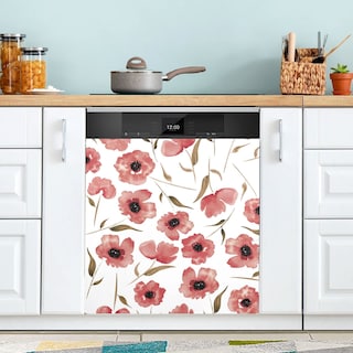 Foto 2 | Foto 2 | Funda Magnética Para Lavavajillas Naanle Poppies Floral, 58 X 66 Cm - Venta Internacional.