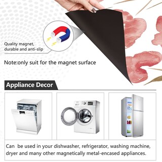 Foto 3 | Foto 3 | Funda Magnética Para Lavavajillas Naanle Poppies Floral, 58 X 66 Cm - Venta Internacional.