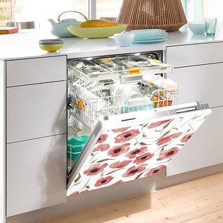 Foto 5 | Foto 5 | Funda Magnética Para Lavavajillas Naanle Poppies Floral, 58 X 66 Cm - Venta Internacional.