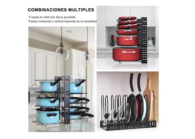 Foto 3 | Foto 3 | 8 Xtellar Estante Organizador Para Ollas Y Sartenes