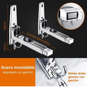 Foto 3 | Foto 3 | Soportes Xtellar Plegables De Acero Inoxidable Para Microondas