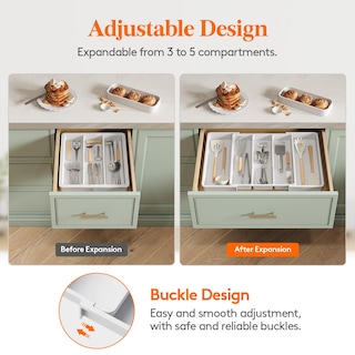 Foto 4 | Foto 4 | Organizador De Utensilios Lifewit Para Cajones De Cocina, Blanco - Venta Internacional.