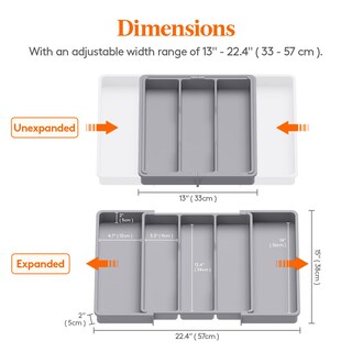 Foto 2 | Foto 2 | Organizador De Utensilios Lifewit Para Cajones De Cocina, Paquete De 2, Gris - Venta Internacional.