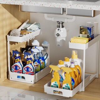 Foto 1 | Foto 1 | Organizador Delamu Para Debajo Del Fregadero, 2 Unidades, 2 Niveles, En Forma De L, Blanco - Venta Internacional.